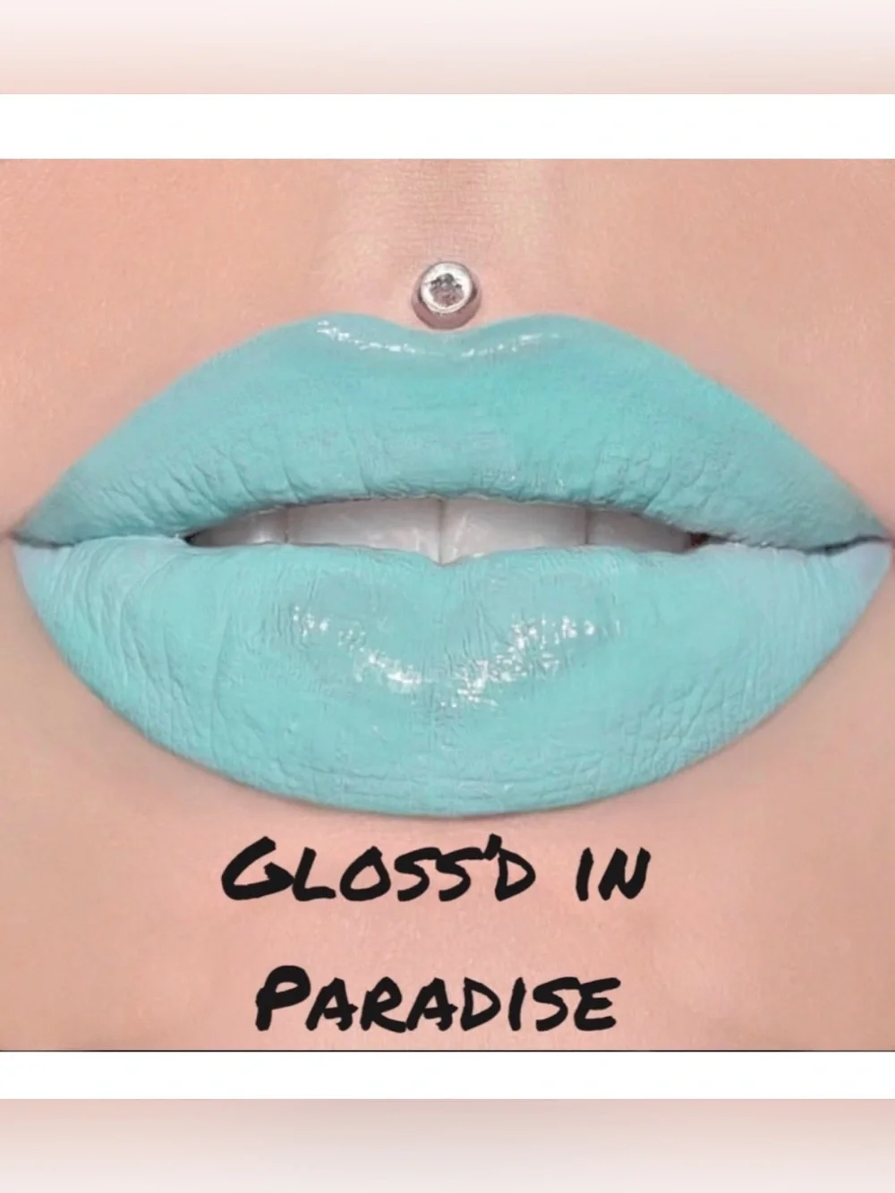 NEW Jeffree Star Cosmetics Supreme Gloss GLOSS’D IN PARADISE Neon Teal Lipgloss